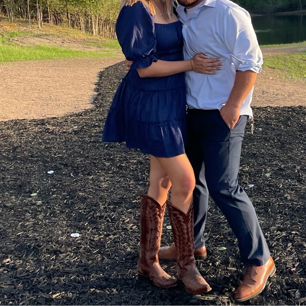 Navy short dress